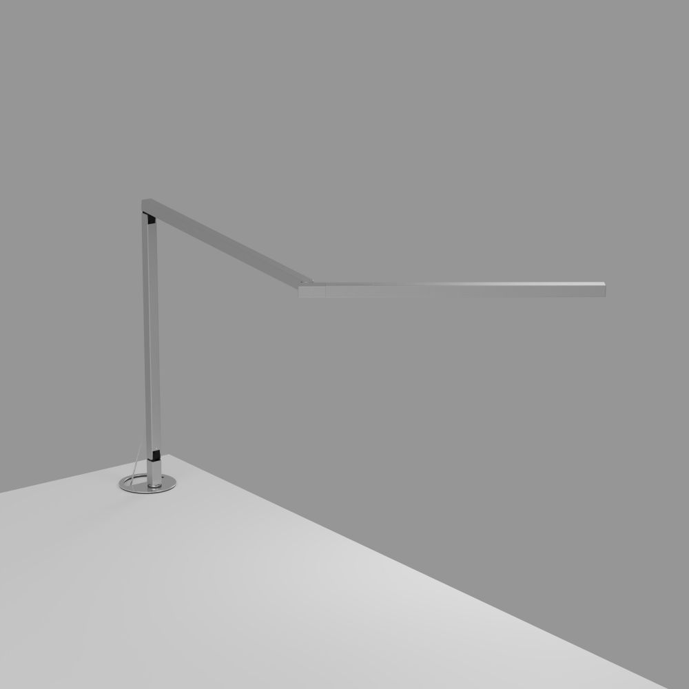 Koncept Lighting ZBD3100-D-SIL-GRM Z-Bar Mini LED Desk Lamp Gen 4 with grommet mount (Daylight; Silver)